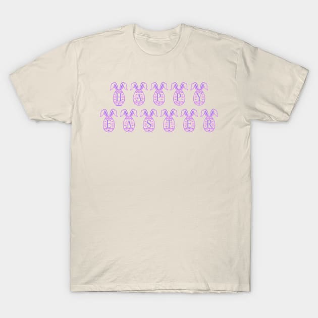 Happy Easter Pink and Purple T-Shirt by yayor